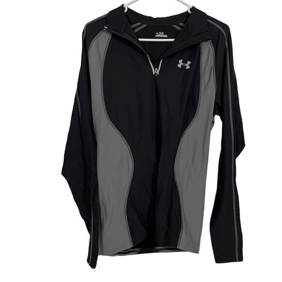 Under Armour Black Quarter Zip Athletic Sweatshirt - Picture 1 of 4